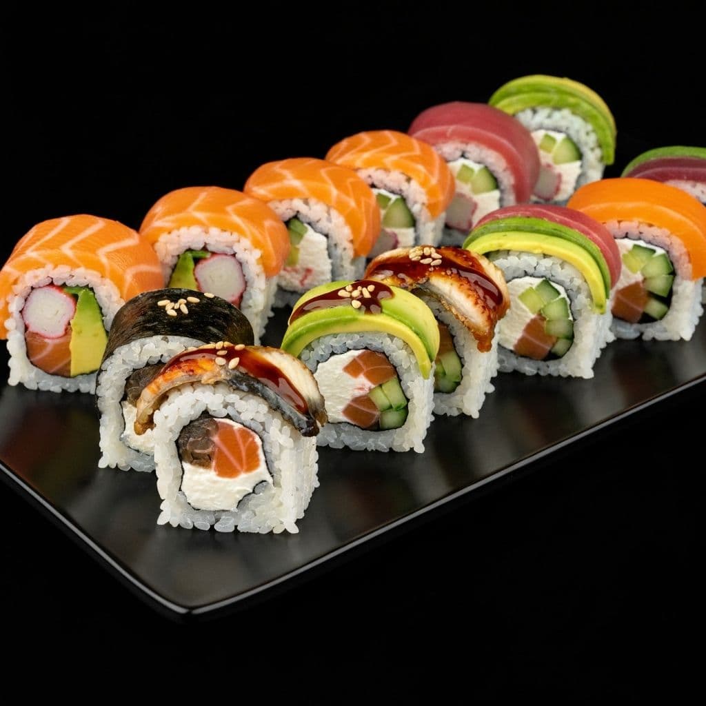 Salmon Ura maki 8 pieces